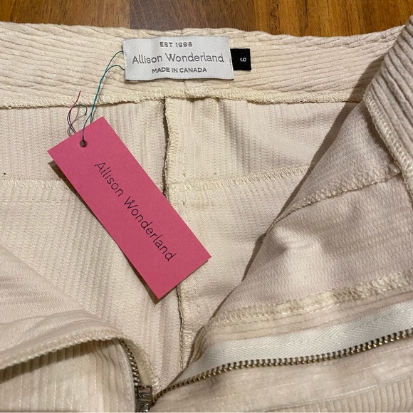 Vanilla Corduroy High Waisted Straight Leg with slight Barrel Leg Pants, Canada - Picture 6 of 13